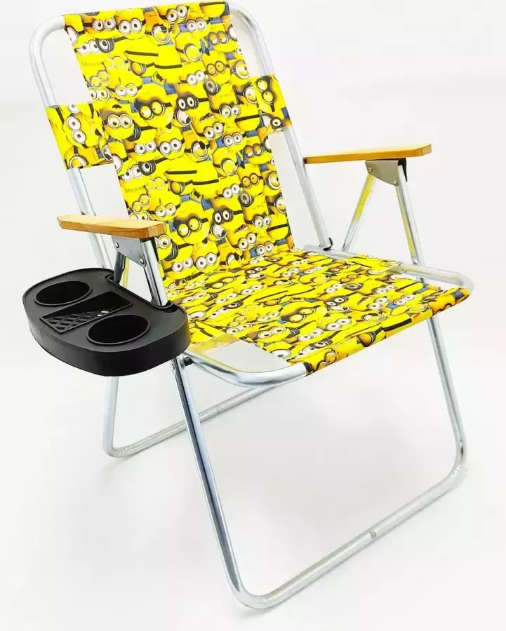 Campinoutdoor Campingstoel tuinstoel visser stoel Inklapbaar- Met Bekerhouder- Minions