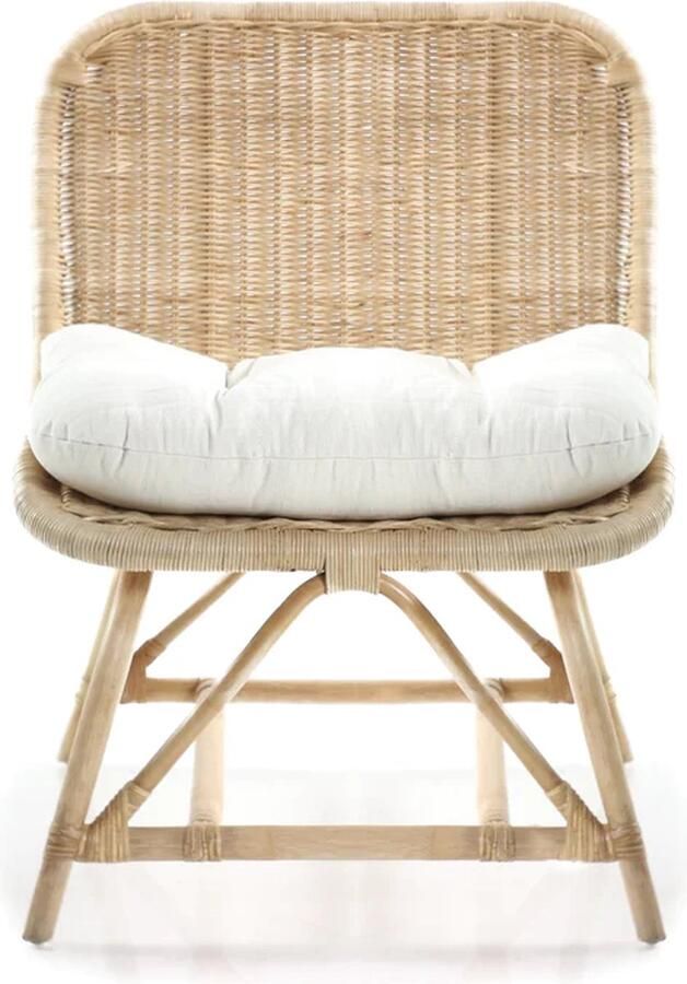 Canal Living Cheval terrasstoel 79 x 61 x 81 cm Rotan Tuinstoel Inclusief kussen Geschikt voor in de tuin