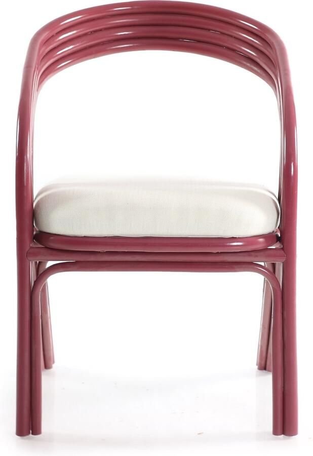 Canal Living Eetkamerstoel Brunch 66 x 66 x 75 cm Rode kamerstoel Rotan Gekleurd silhouet Vakkundig vervaardigd