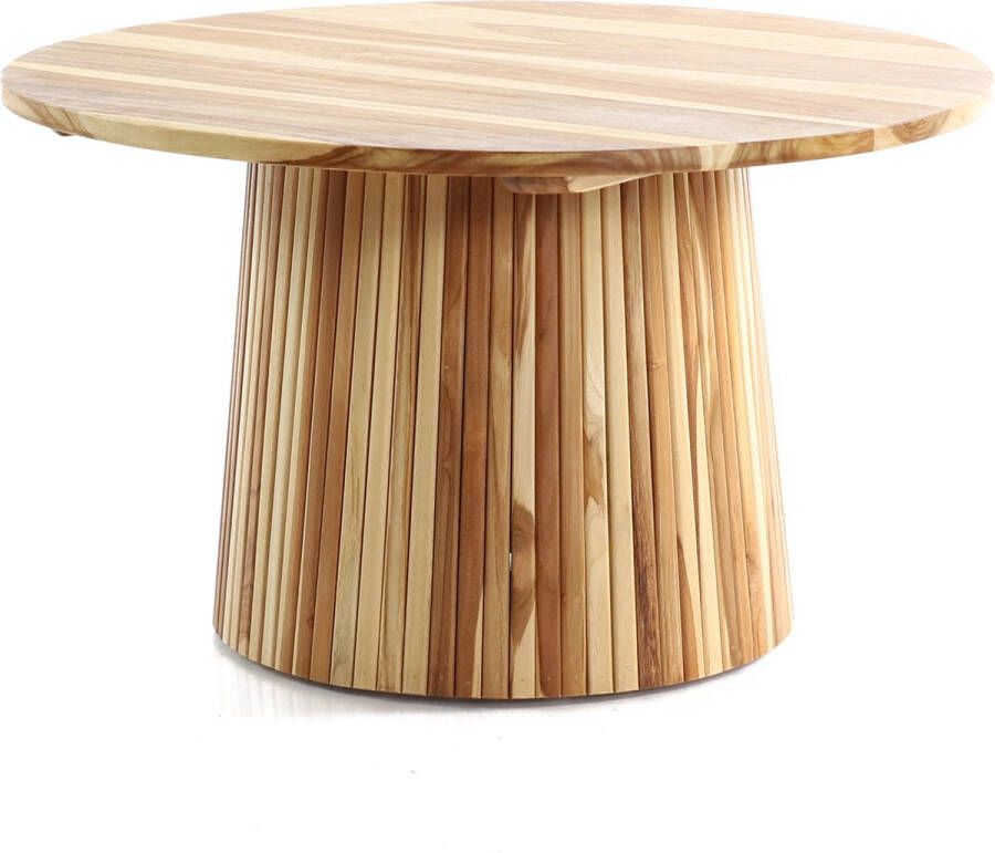 Canal Living Cozy koffietafel Teakhout 46 x 80 x 80 cm Bijzettafel Salontafel - Foto 2