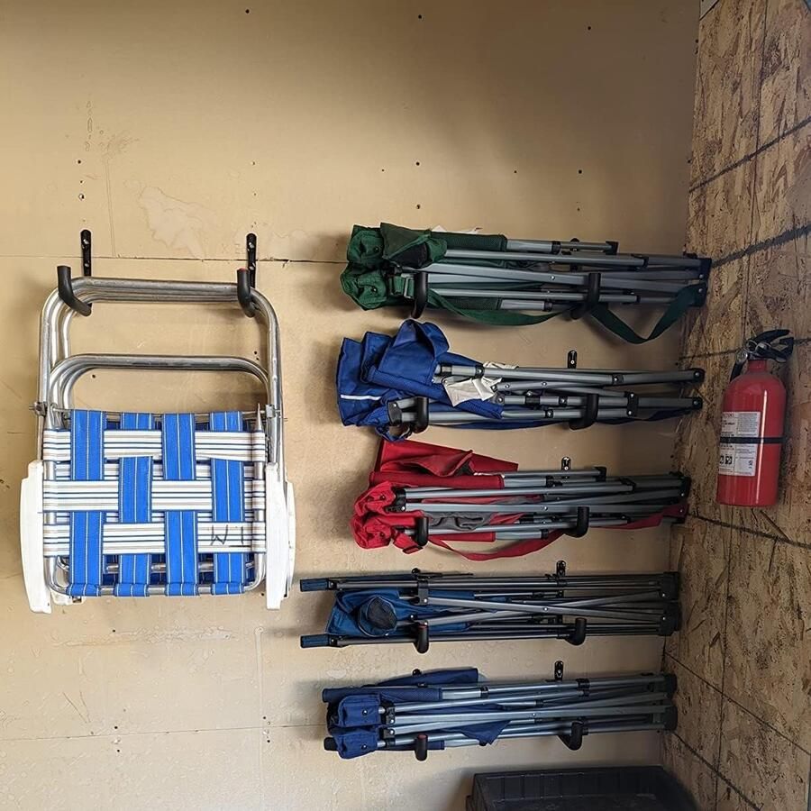 Candala 6 stuks garagehaken 20 cm Utility ladderhaken garage opslag gereedschaphaken heavy duty wandhouders hangers voor fiets stoel slang buiten en binnen