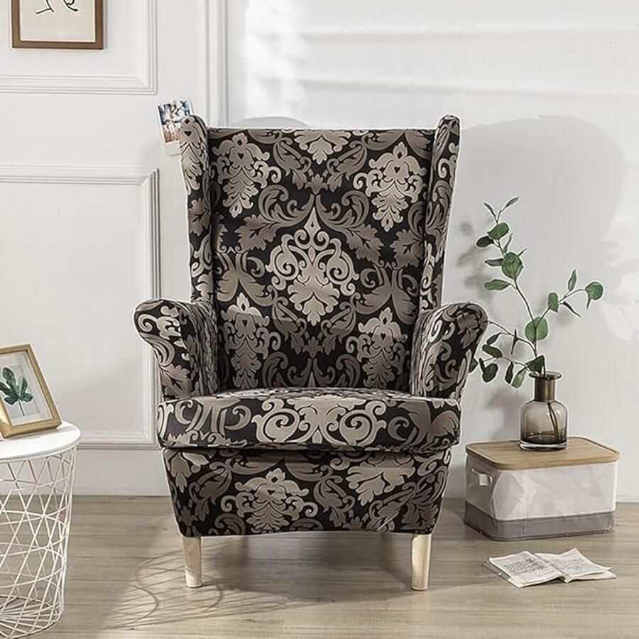Candala Wing stoel slipcovers wingback fauteuil covers wingback stoel slipcovers 2 stuk vleugel terug fauteuil covers