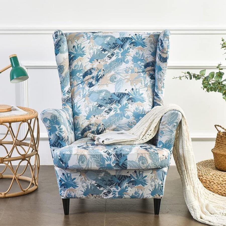 Candala Wingback stoel slipcovers fauteuil covers Gedrukt wingback fauteuil cover wingback stoel slipcovers voor woonkamer Tijd