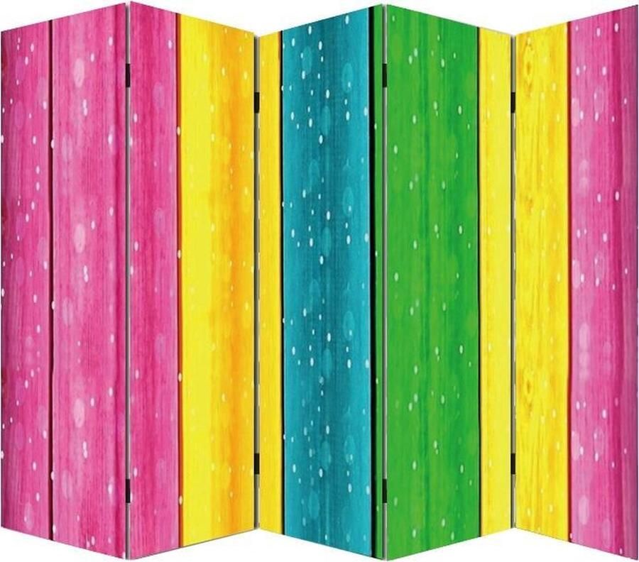 Canvasscherm Canvas Kamerscherm vouwscherm Kleuren 5 panelen