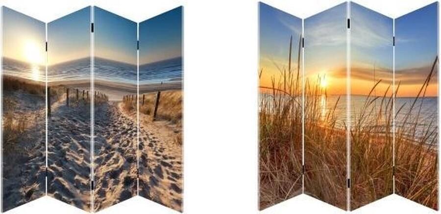 Canvasscherm Kamerscherm Scheidingswand Paravent Strand en Duinen