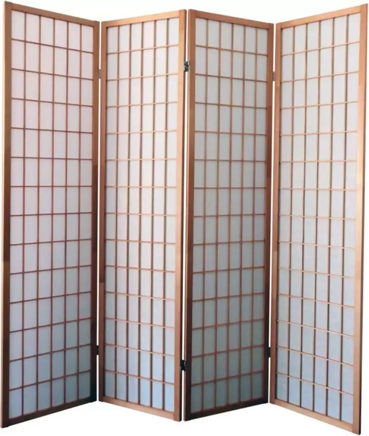 Canvasscherm Japans kamerscherm Naturel 4 panelen