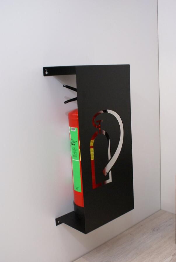 Capra Design Brandblusser Cabinet Kast| Zwart RAL 7010 | Decoratief Fire extinguisher| 2 mm Veilig| Safety