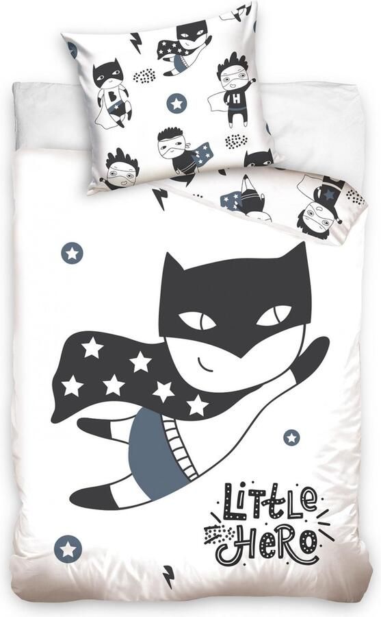 Carbotex Dekbedovertrek Hero Ledikant 90 X 120 Cm Katoen Wit