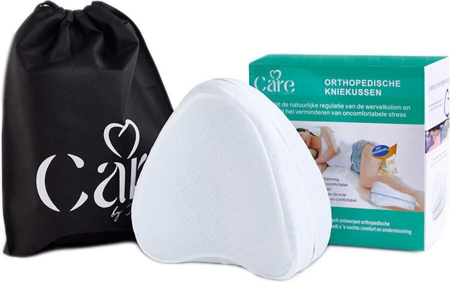 Care by Aazzam Kniekussen voor in bed met Beschermtas Beenkussen Kniekussen Orthopedisch Bed Schoot Kussen- Zijslaper Kussen Rugpijn Traag Schuim Kussen - Foto 2