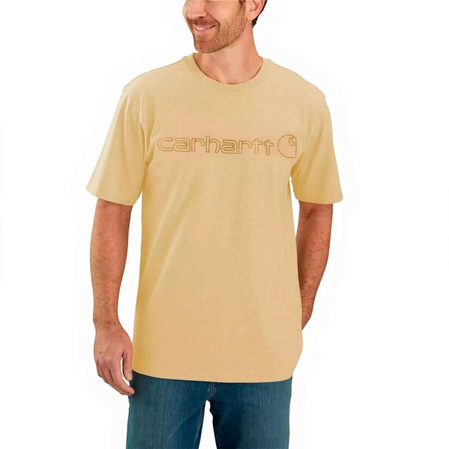Carhartt Core Logo Relaxed Fit T-shirt Met Korte Mouwen Geel S Man