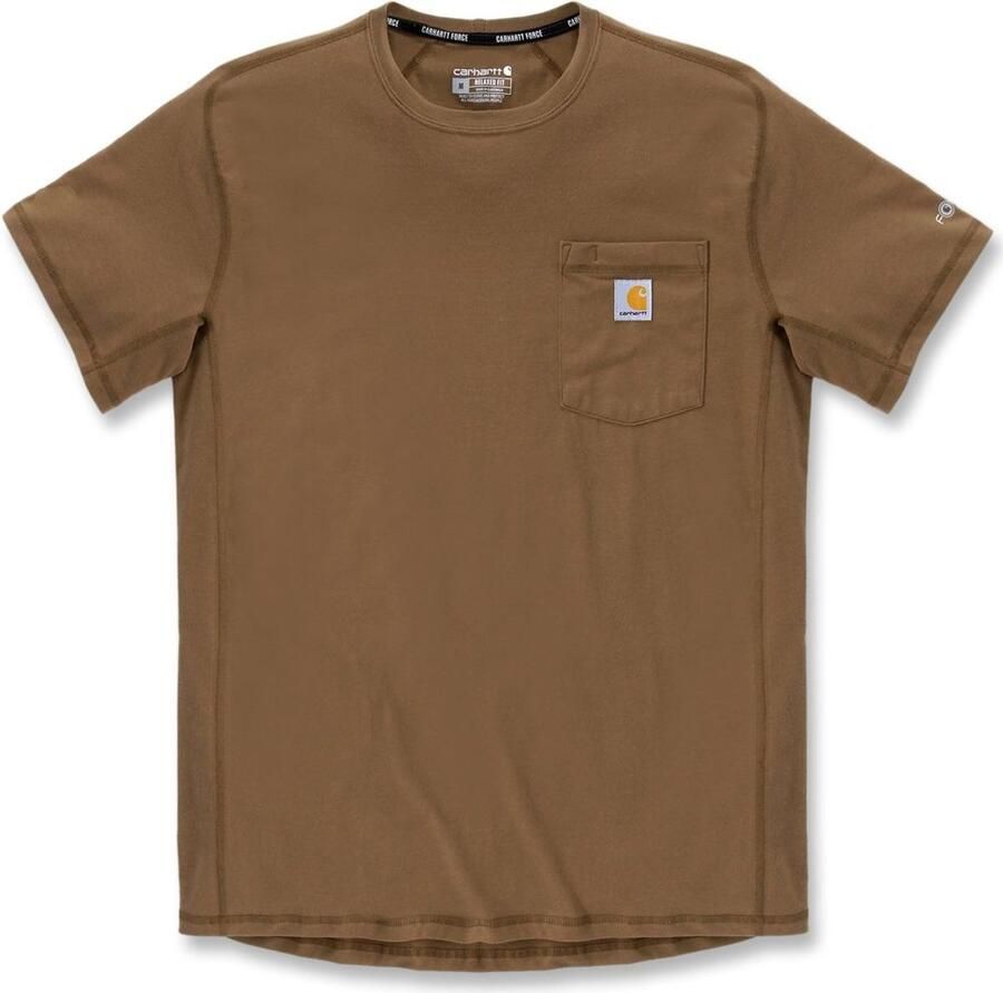 Carhartt Force Pocket S S T-Shirt 106652 Brown-XL