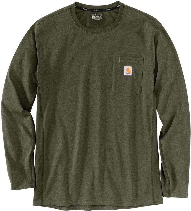 Carhartt Longsleeve Force Flex Pocket T-Shirt L S Basil Heather-S