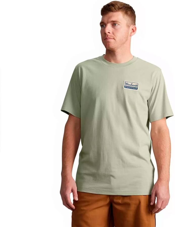 Carhartt Script Patch T-shirt Met Korte Mouwen Groen S Man