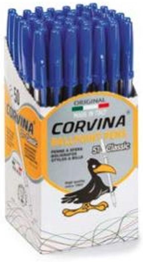 Carioca 40163 02 balpen Blauw Stick balpen Fijn 50 stuk(s)
