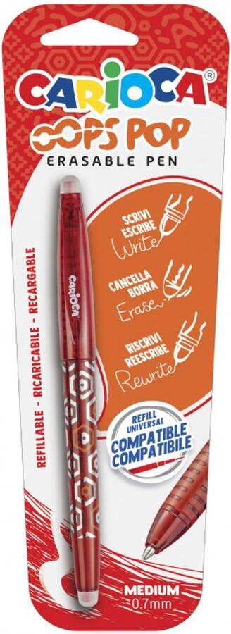Carioca 41044 03 gelpen Afgetopte gelpen Rood 1 stuk(s)