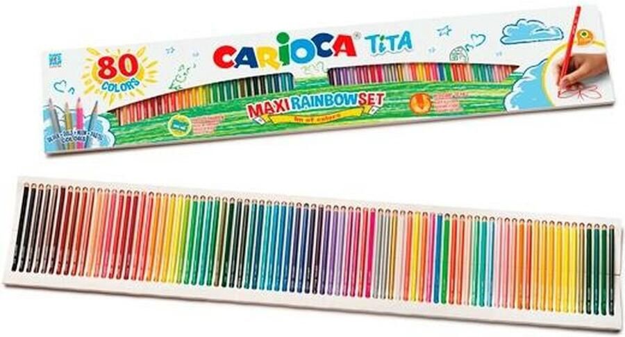 Carioca 42890 kleurpotlood Verschillende kleuren 80 stuk(s)