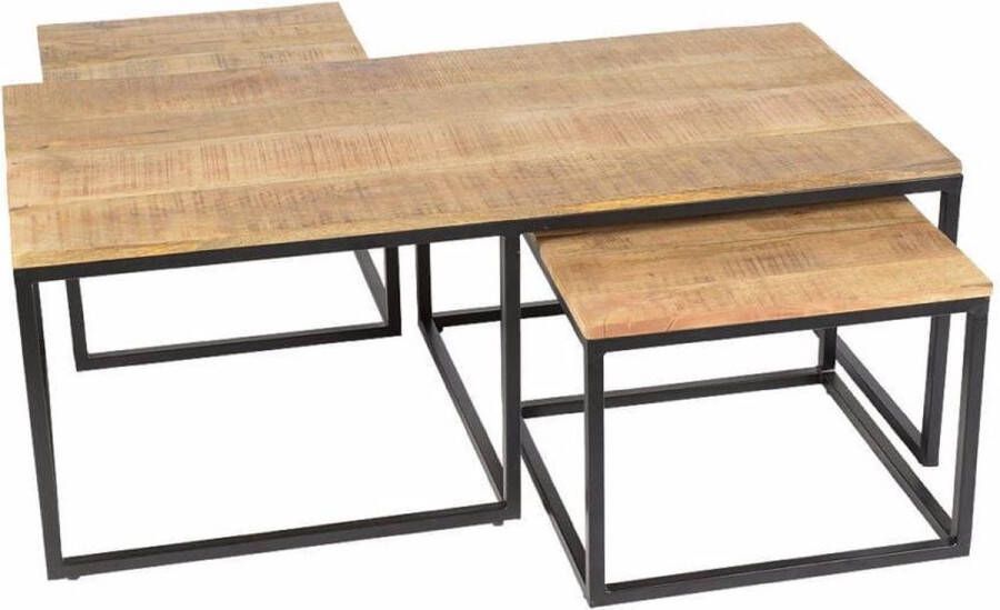 Carmin ' Atlanta Salontafel Zwart Naturel Mangohout