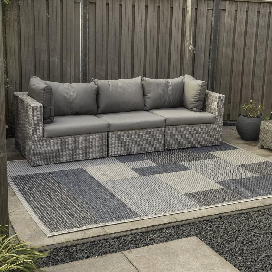 Carpet Studio Claude Buitenkleed 160x230 cm Tuintapijt Vloerkleed Buiten Buitentapijt Tuinkleed Beige - Foto 2