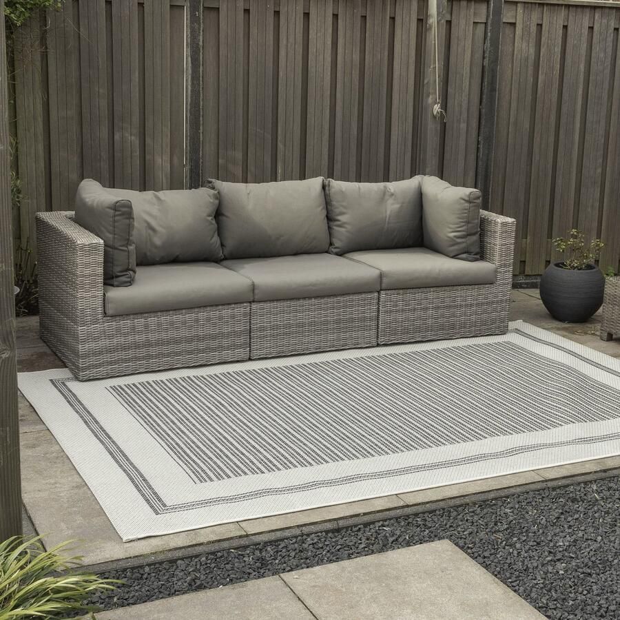 Carpet Studio Claude Buitenkleed 160x230 cm Tuintapijt Vloerkleed Buiten Buitentapijt Tuinkleed Bruin