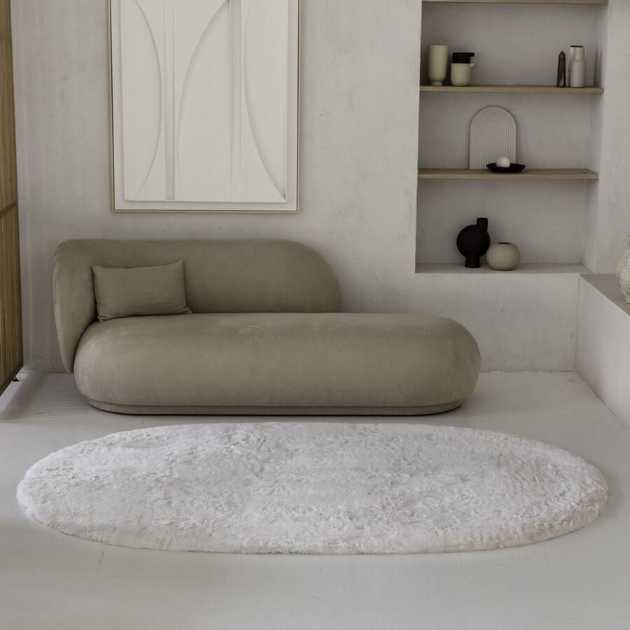 Carpet Studio Comfy Tapijt Crème Tapijt Woonkamer 190x290 cm Hoogpolig Tapijt Woonkamer Tapijt Shaggy Tapijt Fluffy Slaapkamer