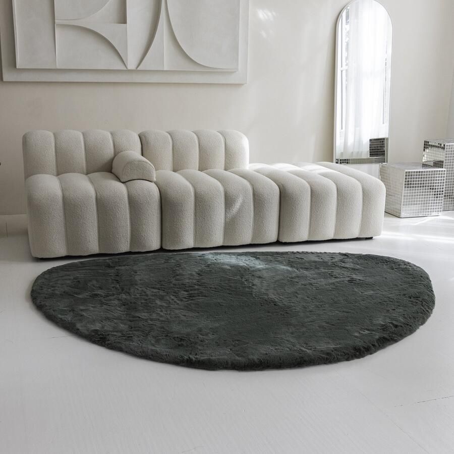 Carpet Studio Comfy Tapijt Groen Tapijt Woonkamer 110x160 cm Hoogpolig Tapijt Woonkamer Tapijt Shaggy Tapijt Fluffy Slaapkamer