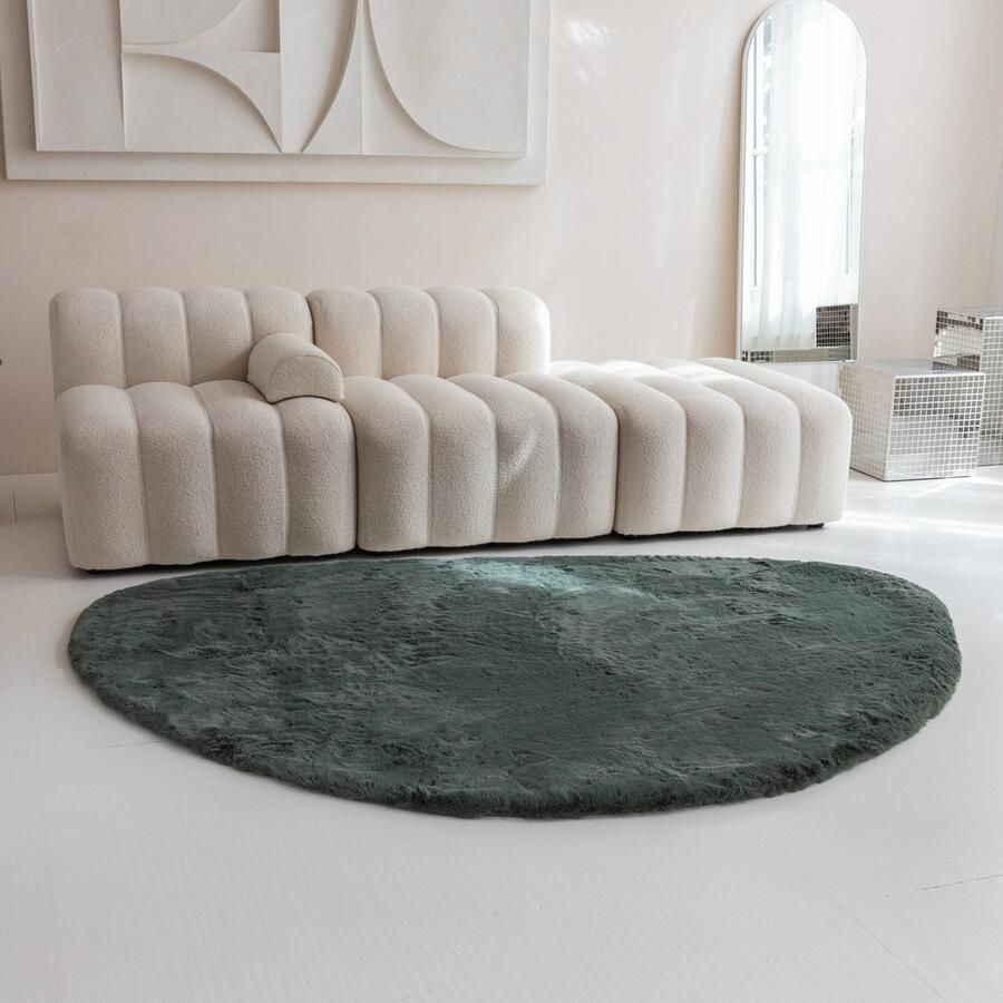 Carpet Studio Comfy Tapijt Steenvorm Roestbruin Tapijt Woonkamer 110x160 cm Hoogpolig Tapijt Woonkamer Tapijt Shaggy Tapijt Fluffy Slaapkamer - Foto 6