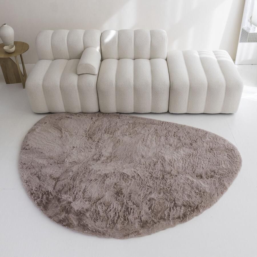 Carpet Studio Comfy Tapijt Steenvorm Roze Tapijt Woonkamer 190x275 cm Hoogpolig Tapijt Woonkamer Tapijt Shaggy Tapijt Fluffy Slaapkamer