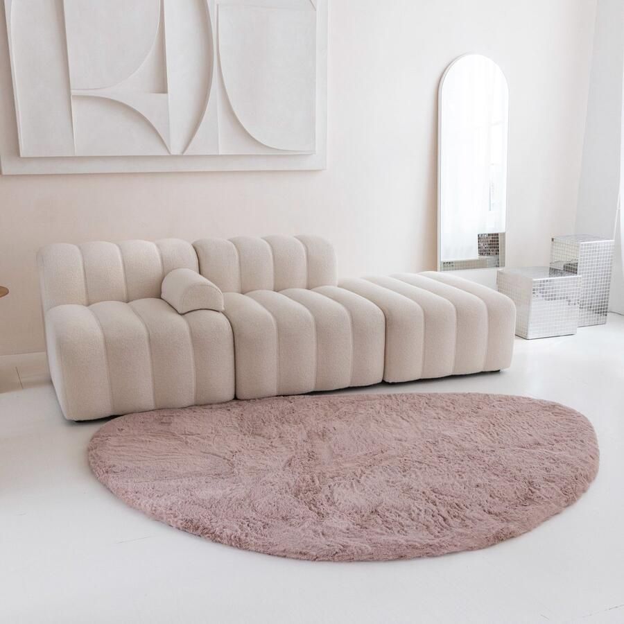 Carpet Studio Comfy Tapijt Steenvorm Roestbruin Tapijt Woonkamer 110x160 cm Hoogpolig Tapijt Woonkamer Tapijt Shaggy Tapijt Fluffy Slaapkamer - Foto 7