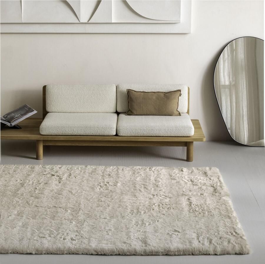 Carpet Studio Comfy Tapijt Taupe Tapijt Woonkamer 160x230 cm Hoogpolig Tapijt Woonkamer Tapijt Shaggy Tapijt Fluffy Slaapkamer