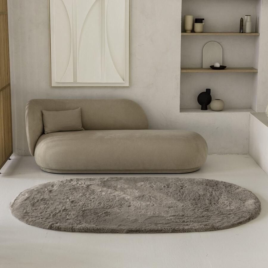 Carpet Studio Comfy Tapijt Taupe Tapijt Woonkamer 150x230 cm Hoogpolig Tapijt Woonkamer Tapijt Shaggy Tapijt Fluffy Slaapkamer