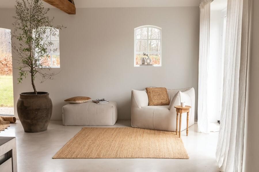 Carpet Studio Jute Vloerkleed 140x200 cm Tapijt Woonkamer en Slaapkamer Gevlochten Kleed Jute