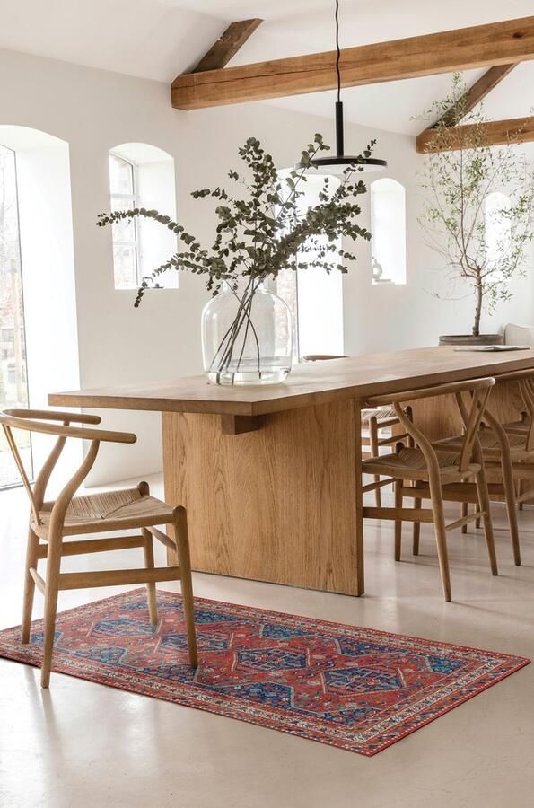 Carpet Studio Oriental Tapijt Loper Bordeaux Boho Loper Gang 80x150 cm Opvouwbaar Tapijt Woonkamer Wasbaar Oosters Kortpolig Tapijt Slaapkamer - Foto 3