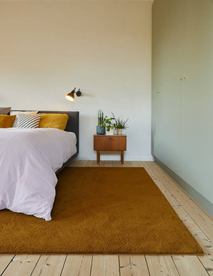 Carpet Studio Utah Vloerkleed 190x190cm Hoogpolig Tapijt Woonkamer Tapijt Slaapkamer Kleed Terracotta - Foto 2