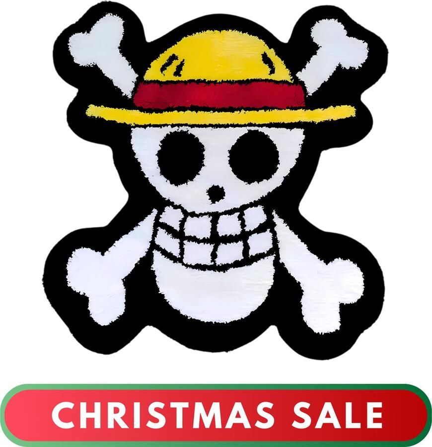Carpett. Handgetuft Vloerkleed Tapijt One Piece Anime Luffy Piratenvlag Jolly Roger Anti-Slip Merchandise Deurmat Woonkamer Slaapkamer