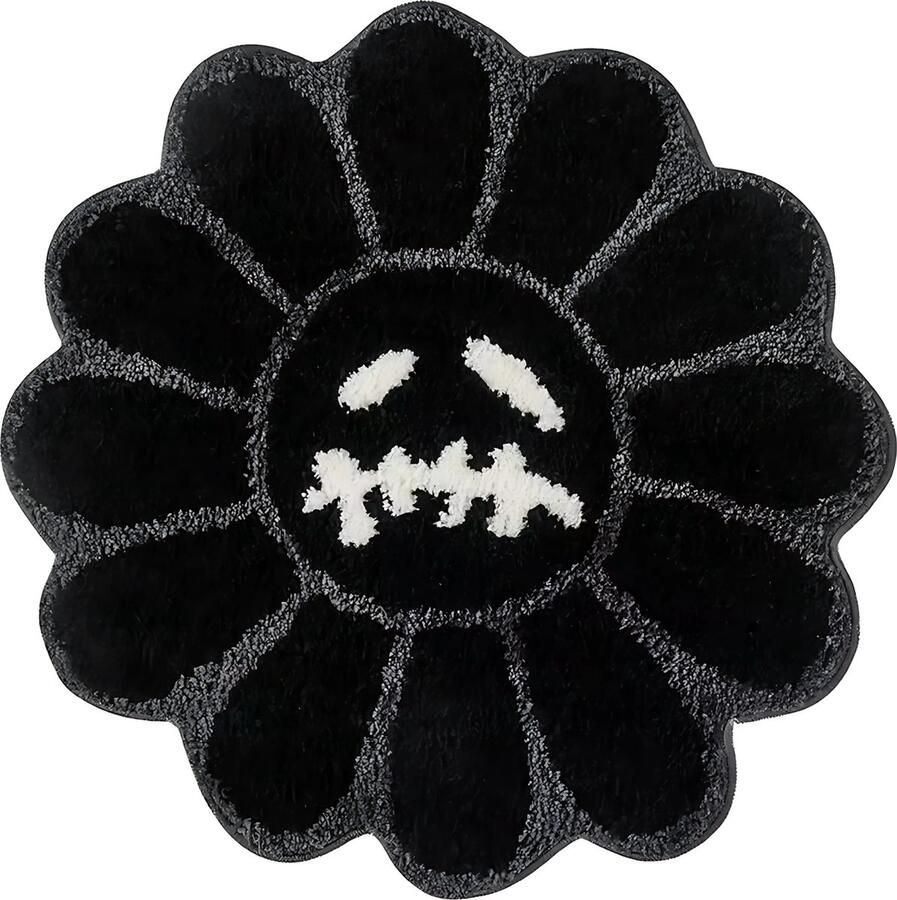 Carpett. HandGetuft Vloerkleed Tapijt Travis Scott Cactus Jack Takashi Murakami Anti-Slip Merchandise Deurmat Woonkamer Slaapkamer Zwart