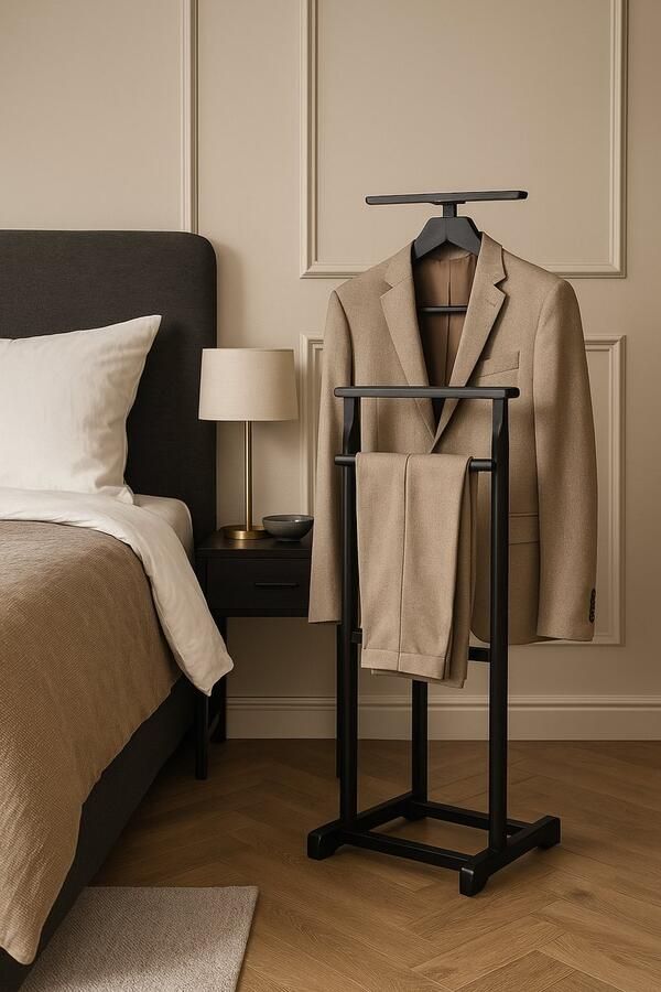 CASA DI ELTURO Dressboy Kledingstandaard Kledingbutler – Dennen Hout – H103 cm