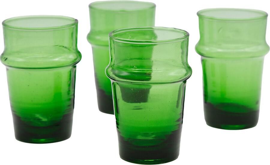 Casa Moro Cappuccino koffieglaasjes set – espresso macchiato dessert theeglazen set van 4 groen