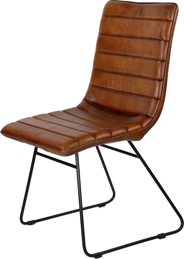 Casa Moro Eetkamerstoel leer Leren fauteuil bruin - Foto 2