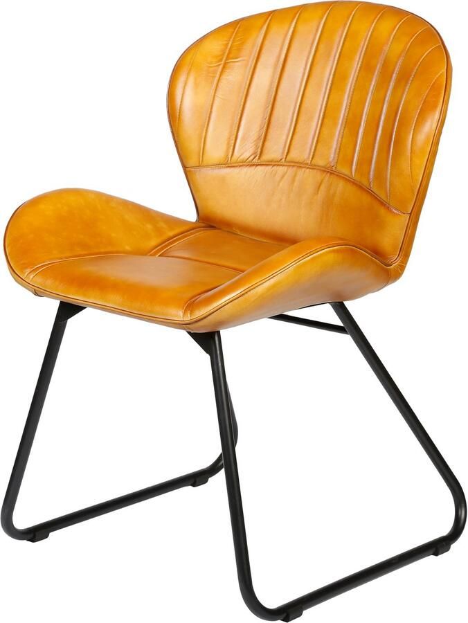 Casa Moro Eetkamerstoel leer stoel cognac set van 2 set van 4 of set van 6