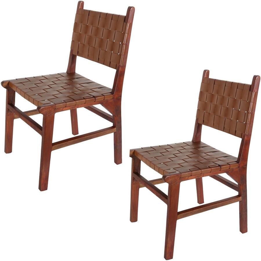 Casa Moro Eetkamerstoel leren stoel bruin - Foto 2