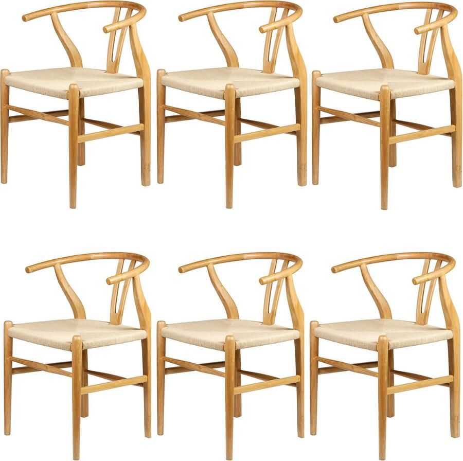 Casa Moro Eetkamerstoelen stoelen met armleuning houten stoel – set voor eetkamer eettafel