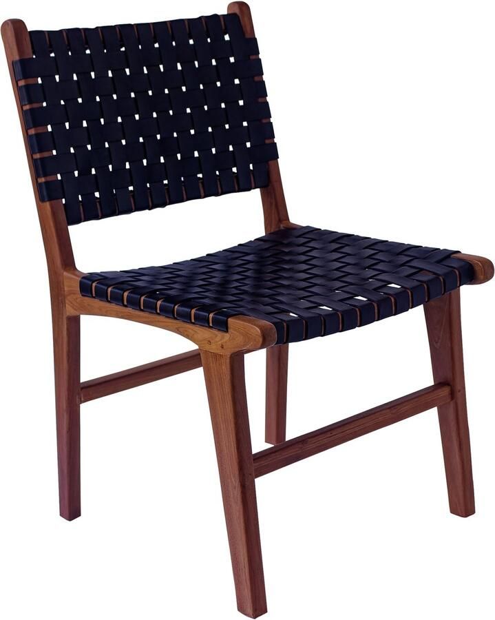 Casa Moro Leren eetkamerstoel – echt leer met houten poten set van 4 - Foto 4