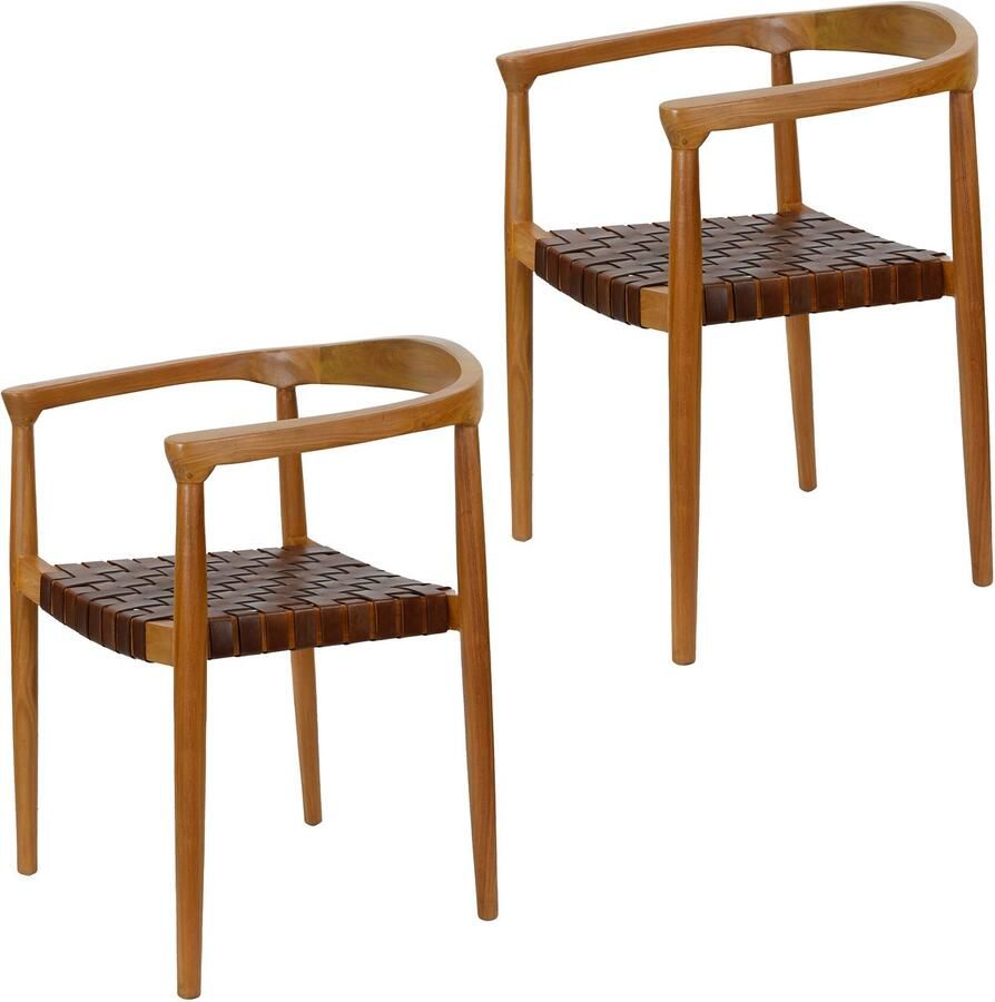 Casa Moro Leren stoel eetkamerstoel set van 2 set van 4 of set van 6