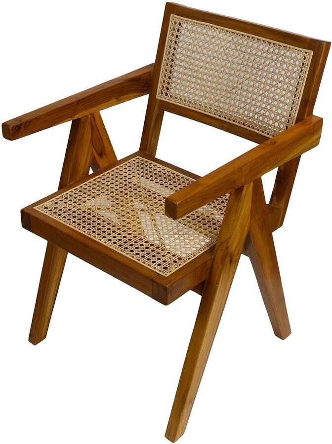 Casa Moro Teakhouten rotan fauteuil Nico lichtbruin - Foto 3