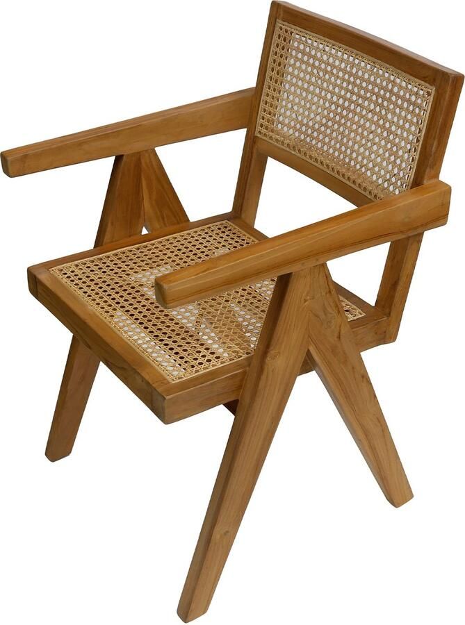 Casa Moro Teakhouten rotan fauteuil Nico lichtbruin - Foto 6