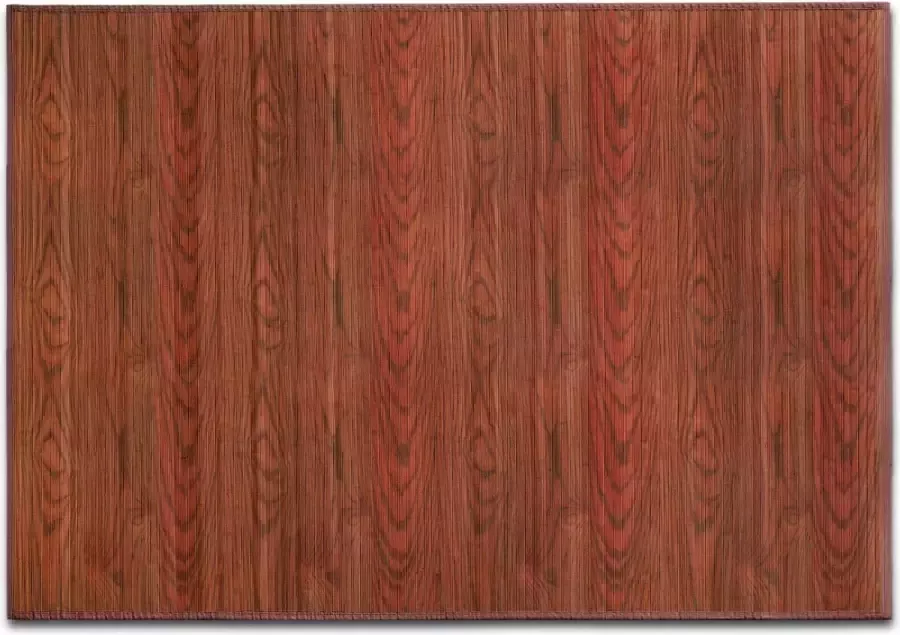 Casa pura Vloerkleed Bamboe Tapijt Magenta Bruin 90 x 120 cm