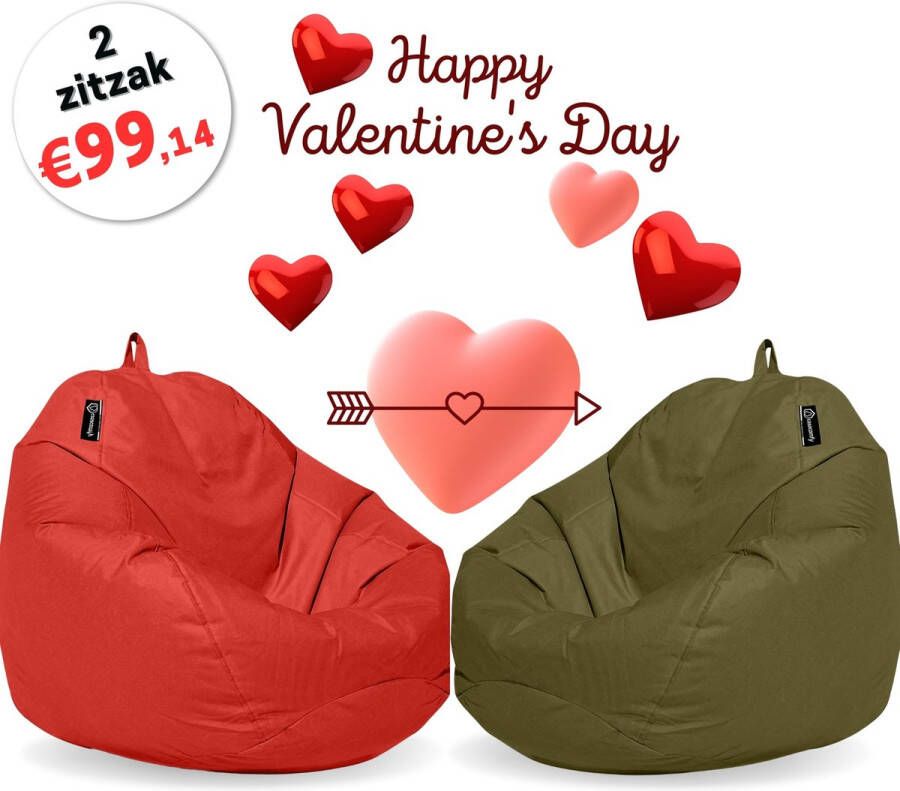 Casacomfy Pear Original Zitzak Stoel Binnenshuis Buitenshuis Waterbestendig Zitzak met Ontwerp+voetbankje Olijf Groen Volwassenen & Kinderen - Foto 2