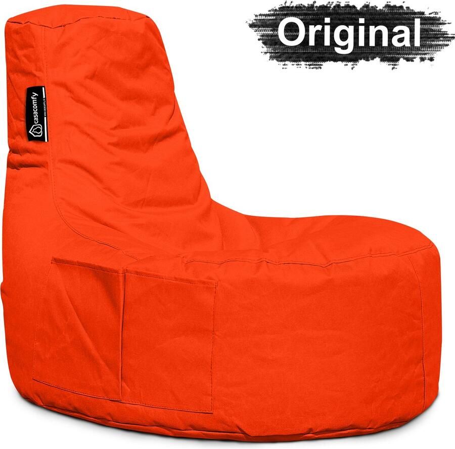 Casacomfy Complete Zitzak Volwassenen & Kinderen Gamer Original Oranje Binnen & Buiten Zitzak Waterafstotend Comfortabel Duurzaam Vulling Originele EPS - Foto 3