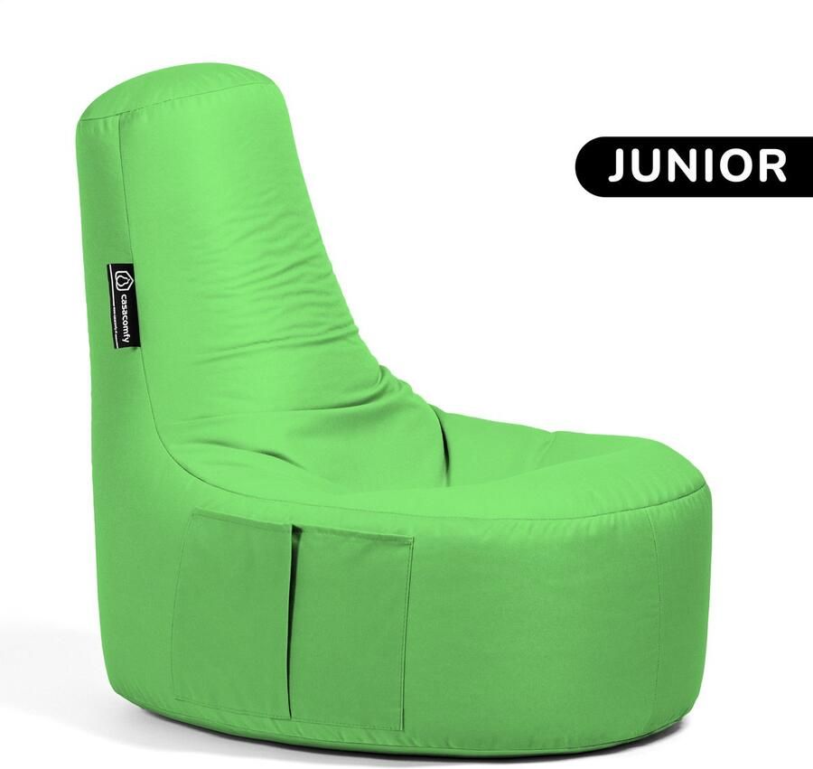 Casacomfy Zitzak Gamer Junior Zitzak Stoel Binnenshuis Buitenshuis Waterbestendig Zitzak Lime& Kinderen
