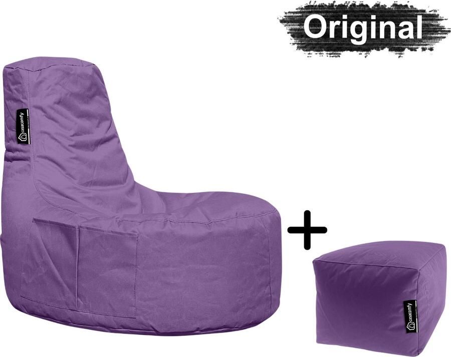 Casacomfy – Gamer Original – Zitzak met Voetenbankje – Paars – Waterbestendig - Foto 2